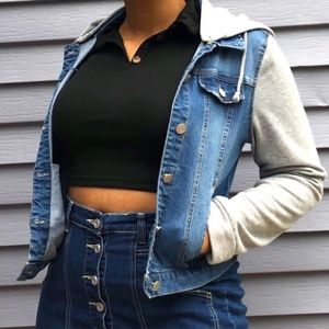 Love Tree Denim Jacket Button Down